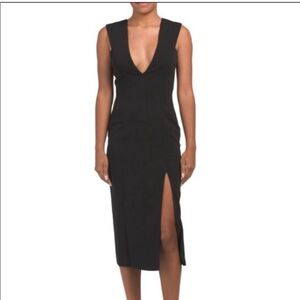 NWT JAYGODFREY Black Lloyd Midi Dress